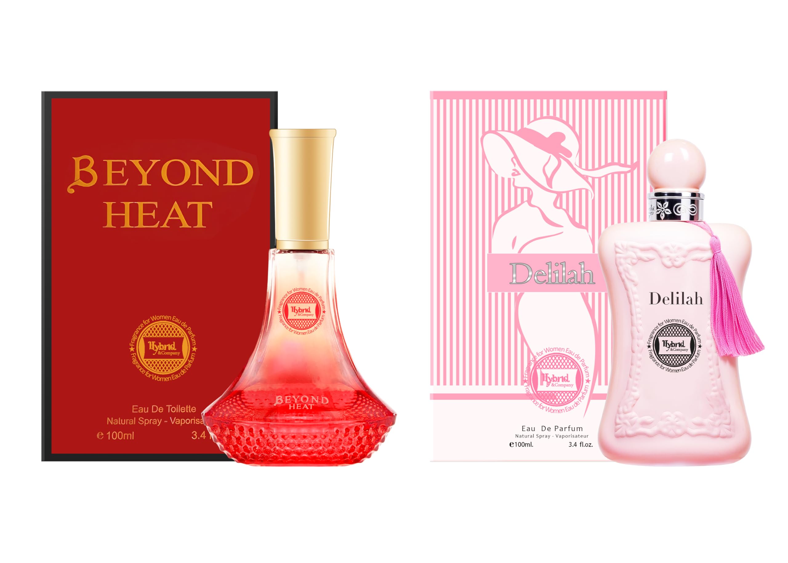 Hybrid & CompanyWomen 2 PCS Delilah Beyond Heat Perfume Natural Spray Fresh Fragrance