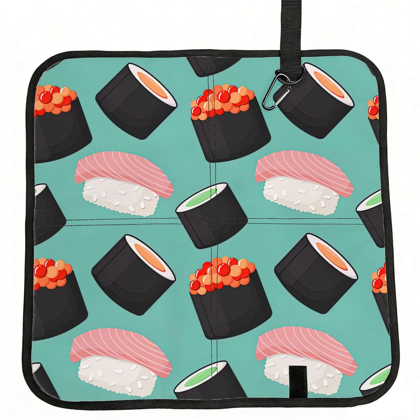 PPHGUT Sushi Food Pattern1 Print Foldable Seat Cushion Waterproof Portable Chair Pad Travel Outdoor Picnic Camping