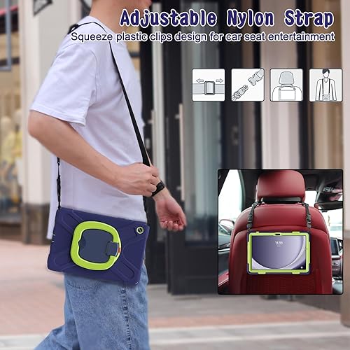 Miniatura 269 de Funda resistente para Galaxy Tab S10 Ultra 2024/S9 Ultra 2023/S8 Ultra 2022, funda híbrida resistente con soporte para bolígrafo S, funda a prueba