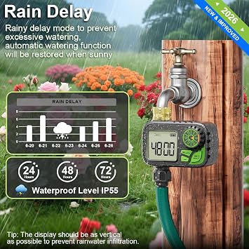 Programmable Digital Sprinkler Water Hose Irrigation Timer for Lawn