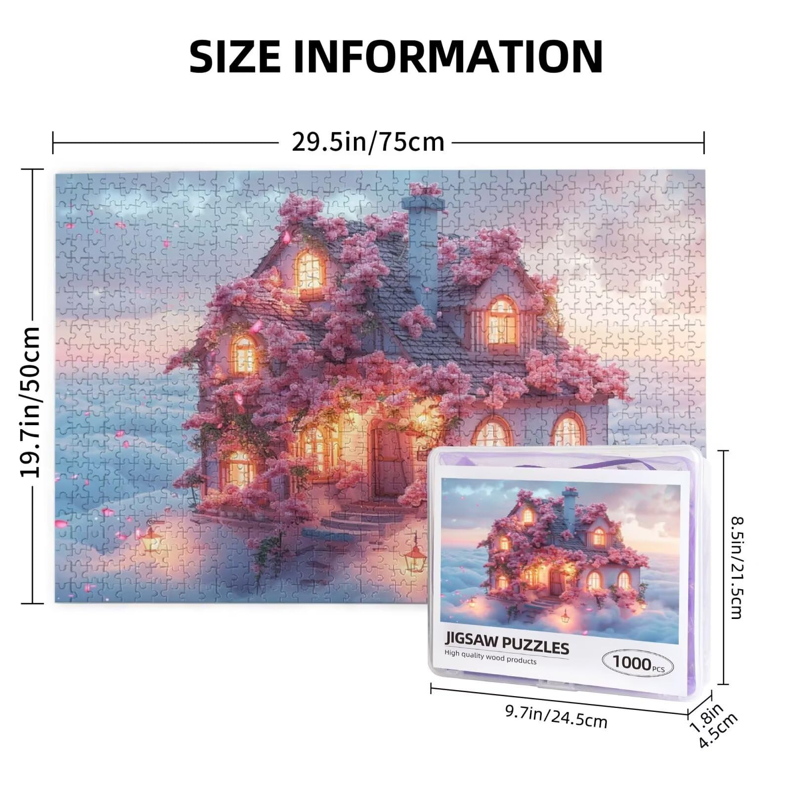 Krajobraz Puzzle 5000 Pieces Dream Puzzle Adult Początkujący z pudełkiem prezentowym, DIY Interaktywne puzzle Rodzinna wymagająca gra, Relief Stres Home Wall Room Decor Art Prezent dla mężczyzn 100 x