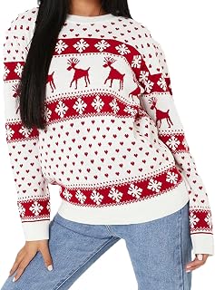 Amazon.co.uk: Cream Christmas Jumper