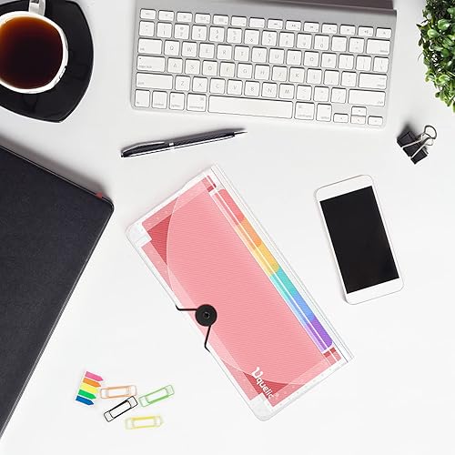 Miniatura 9 de Uquelic Paquete de 2 soportes organizadores de archivos, 13 bolsillos expandibles, organizador de carpetas de archivos, organizador de cupones