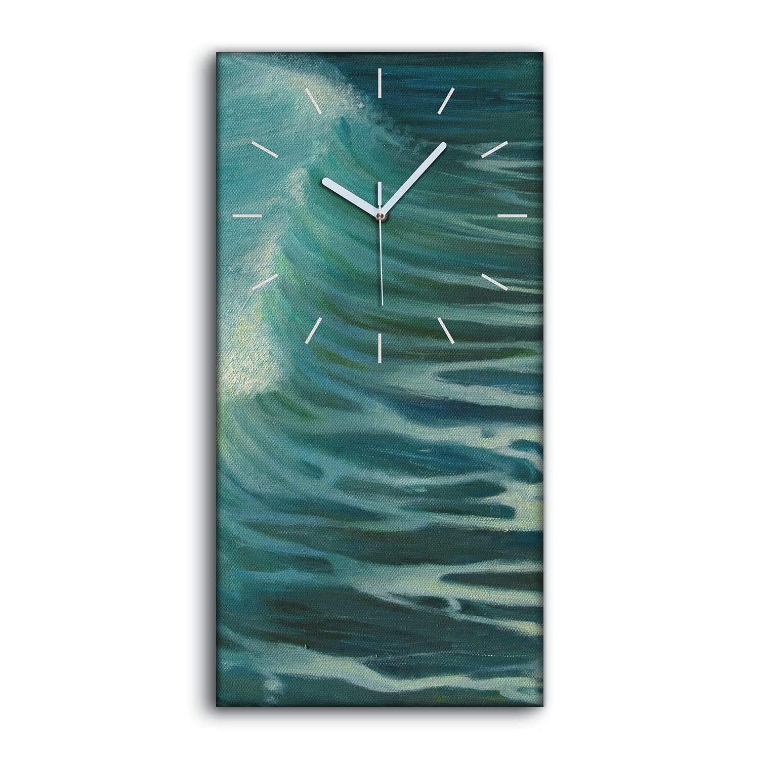 Horloge sur Toile Art Moderne Salon Coloray 30x60cm Image Décoration Murale de Haute Qualité