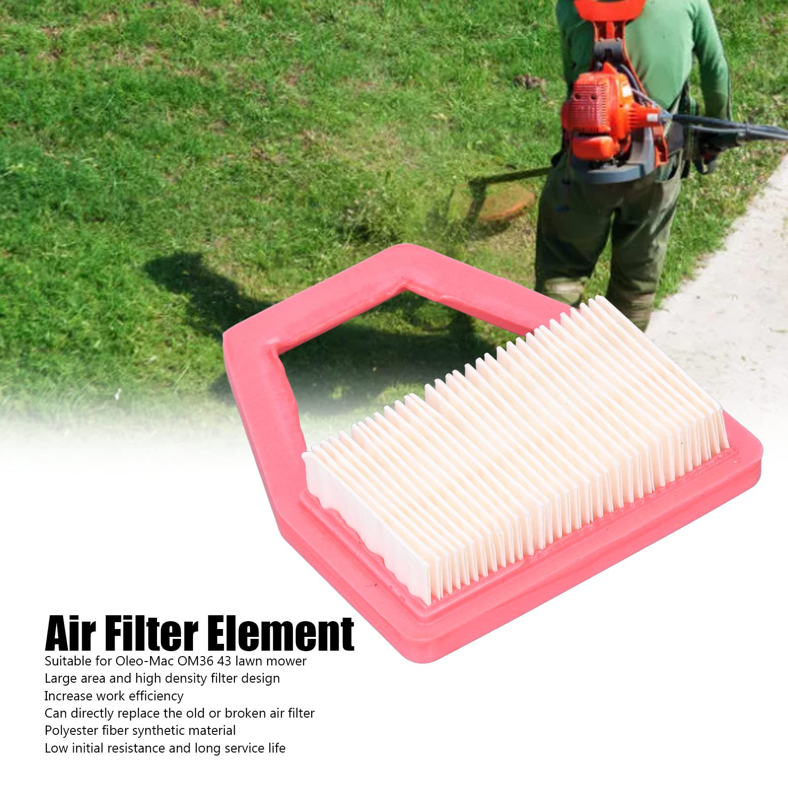 BORDSTRACT Air Filter, Flat OEM Air Cleaner Element for OM36 Model 43 Brushcutter Accessory - Image 4