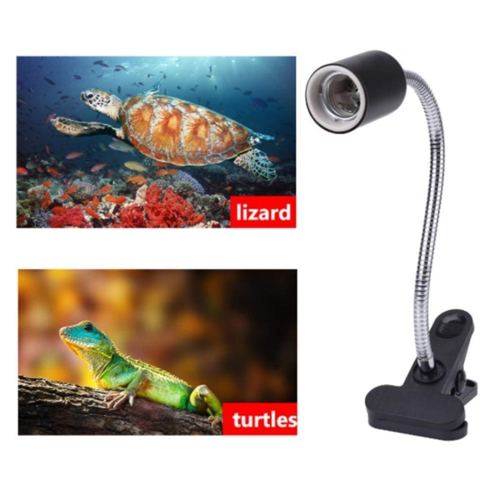 Riscaldatore per animali domestici UVA + UVB Kit 3.0 Reptile Lampada con Clip-on in ceramica titolare della tartaruga della luce UV Basking riscaldamento della lampada Set tartarughe Lizard Lighting