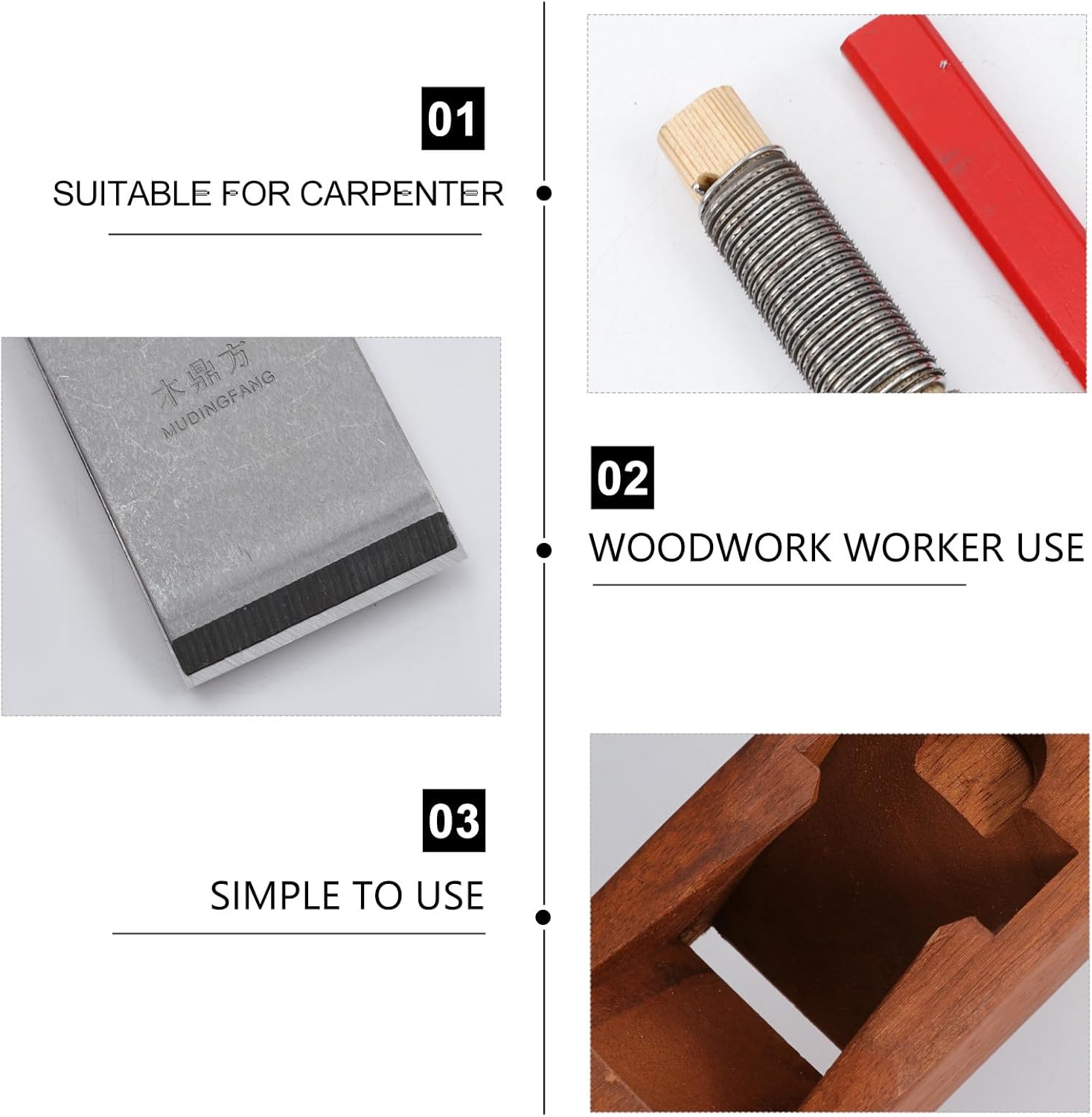 Wood Hand Planer for Woodworking Mini Hand Planer Tool with Sharp Blade Portable for Smooth Surface Finishing and Wood Shaving