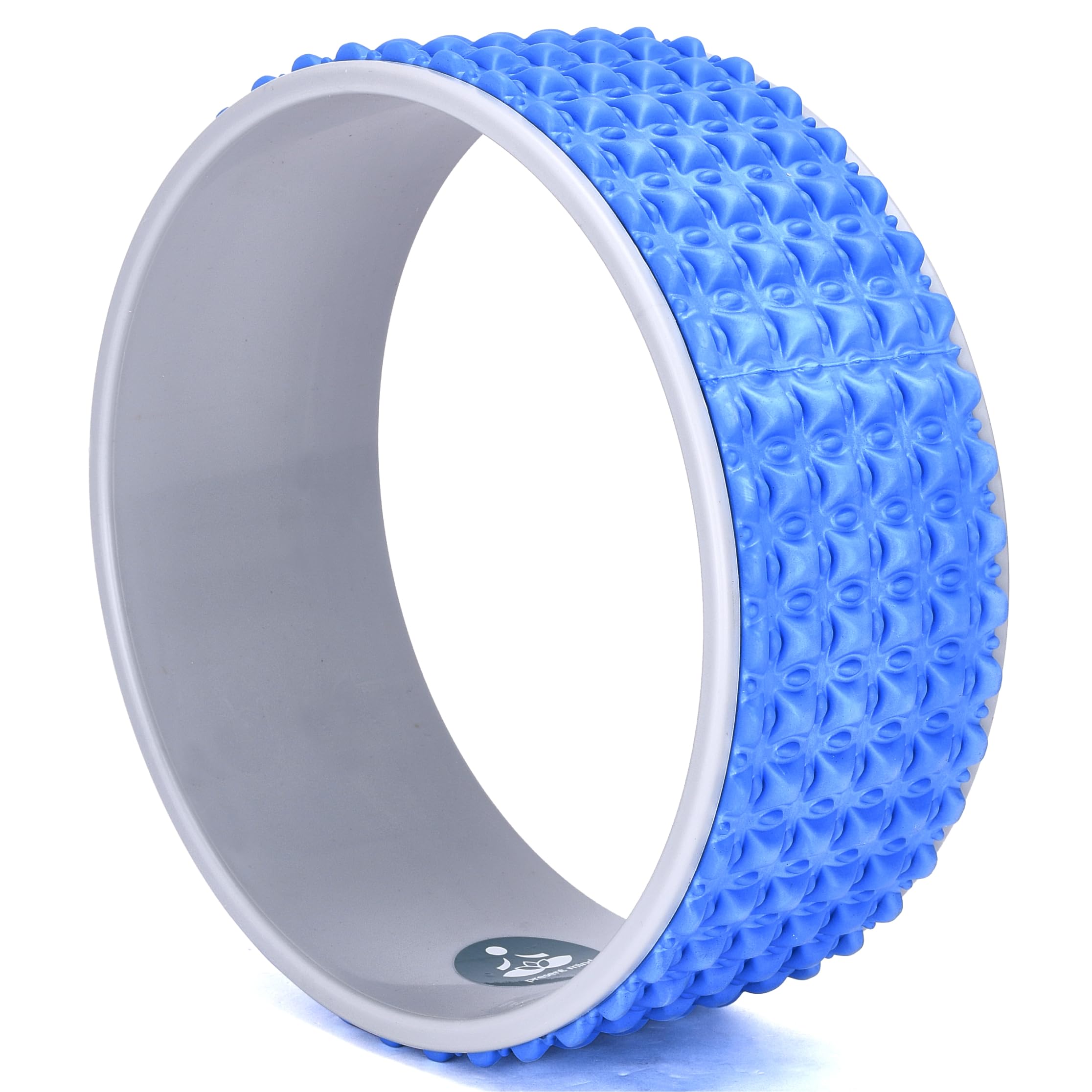 Yoga Wheel - 13 x 5.1 inch - Ideal for Yoga Exercise and Practice - Hand Washable Stretcher - Roller - Durable - Deep Tissue Massage, Spinal Alignment - Back Popper Wheel - Blue