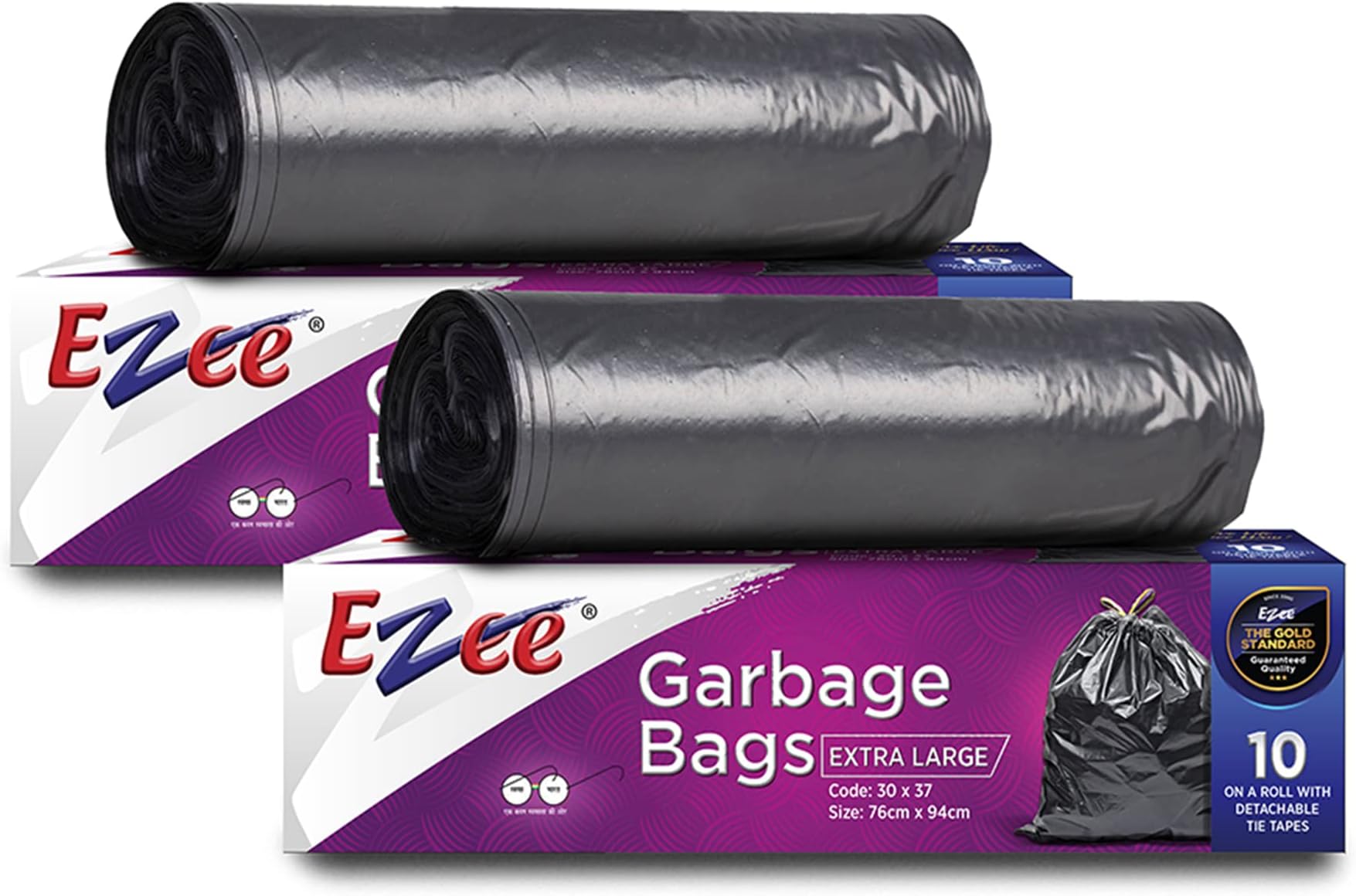 Ezee Garbage Bag - 20 Pieces (Pack of 2, Extra Large, 30 inches x 50 inches)