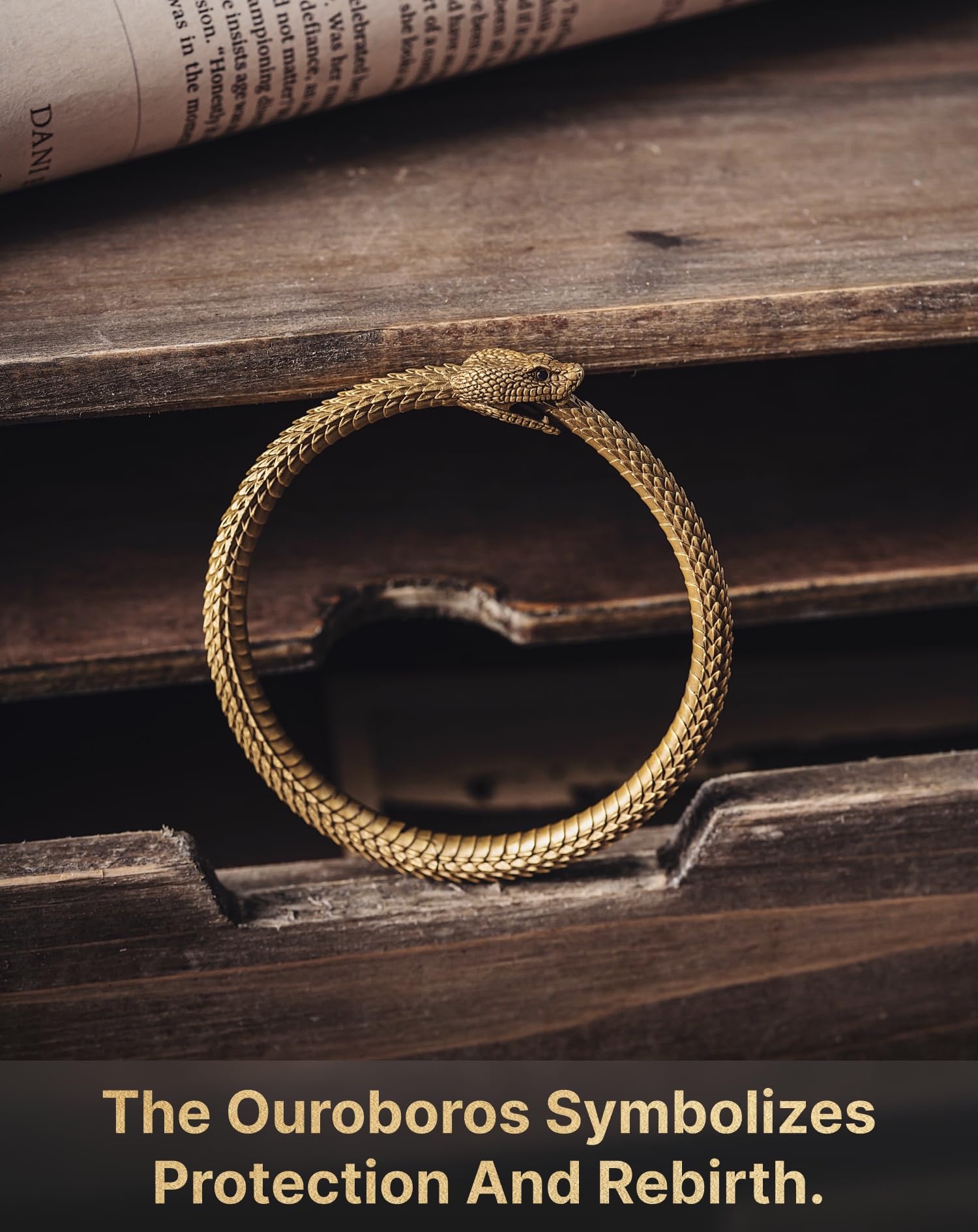 COPPERTIST.WU Ouroboros Armreif Armbänder Armband Armreifen Damen Herren Schmuck Handgefertigte Originaldesigns Messing