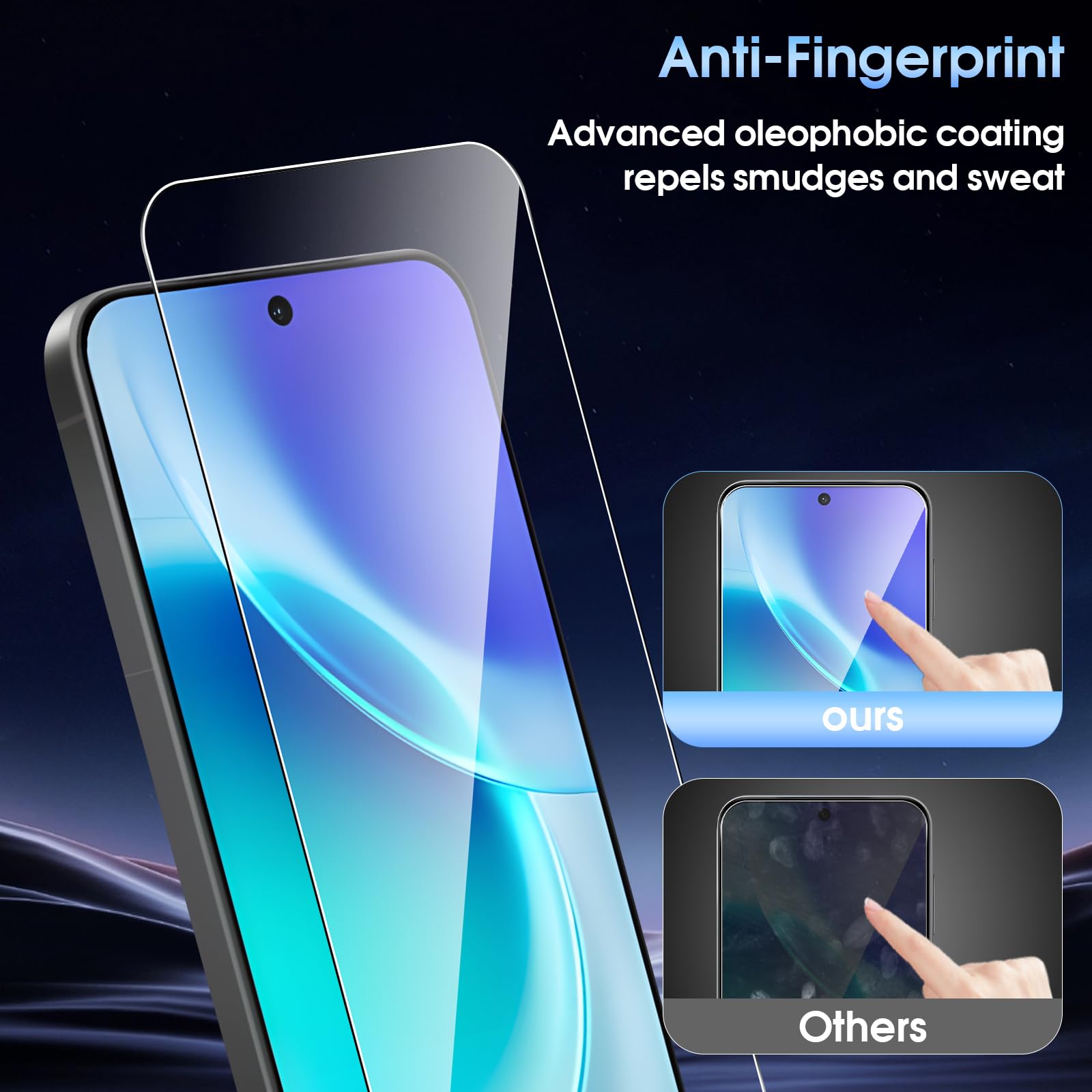 QULLOO per VIVO X300 Vetro Temperato, [3+3 Pezzi] Pellicola Vetro Protettiva & Pellicola Fotocamera, Durezza 9H Vetrino Protezione Schermo Anti Graffio Senza Bolle