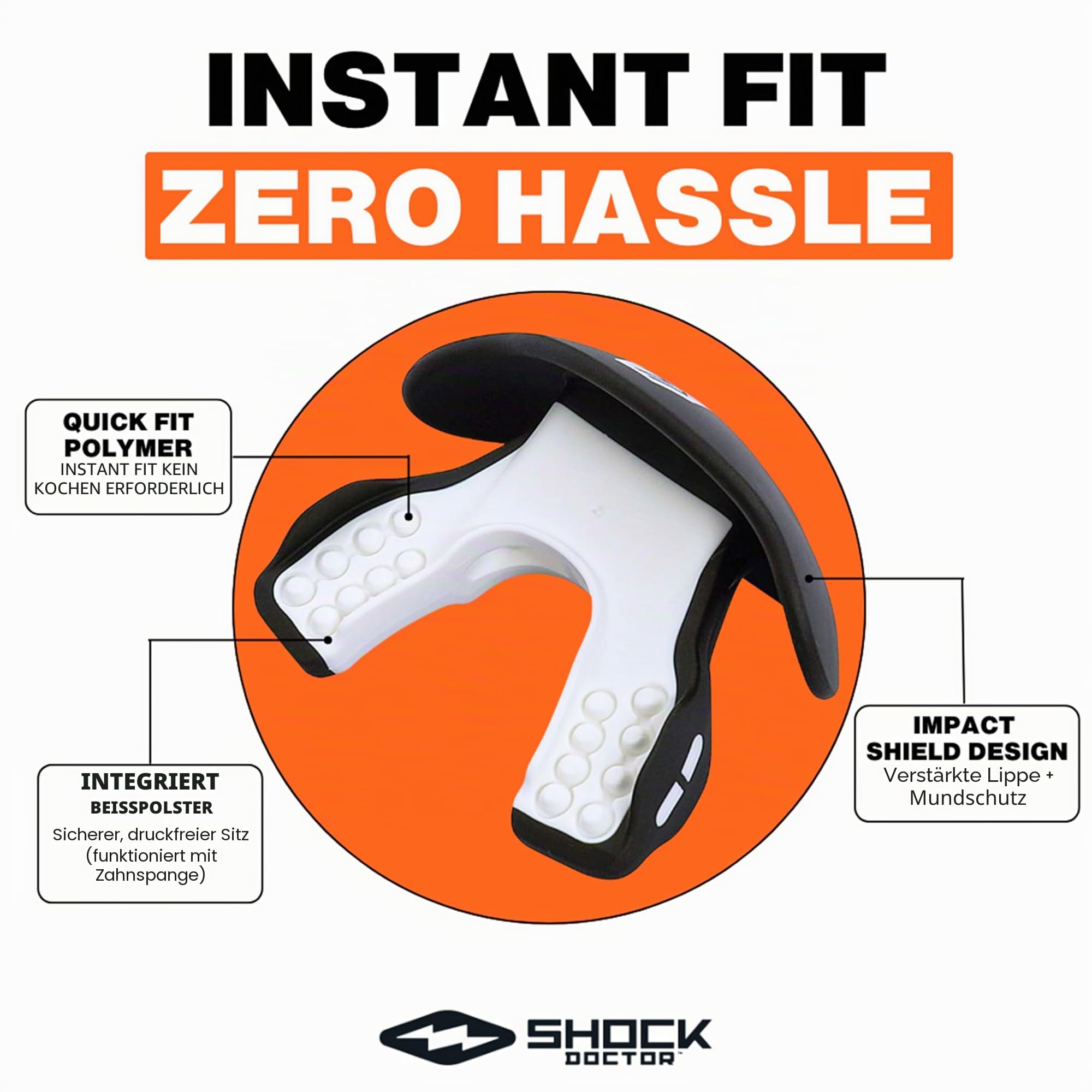 Shock Doctor Unisex-Erwachsene Max Airflow 2.0 Lip Guard
