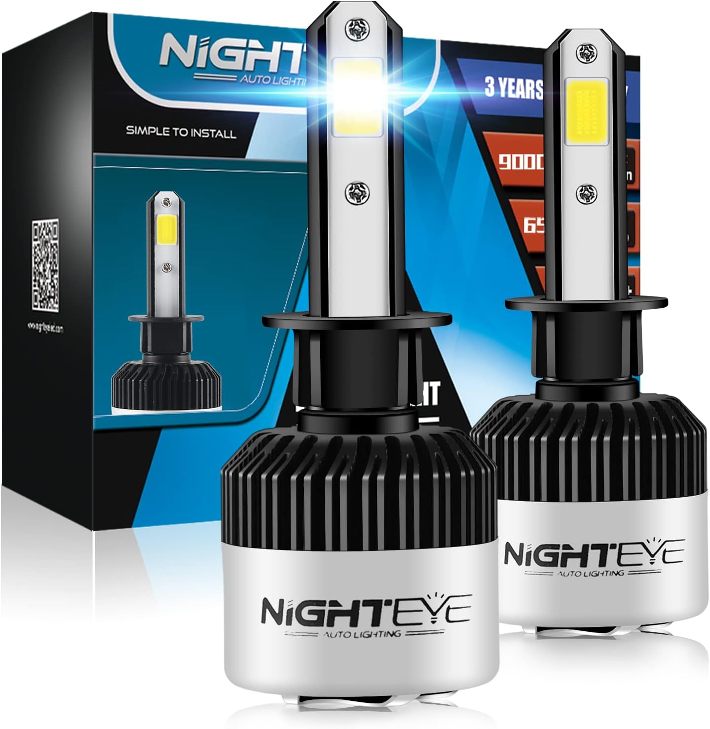 Nighteye H1 Led Headlight Bulbs, 350 Extremely Bright H1 Led Bulb