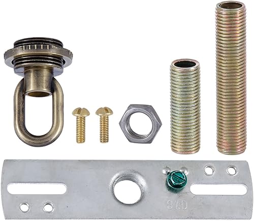 Miniatura 5 de B&P Lamp Kit de dosel redondeado (latón antiguo)