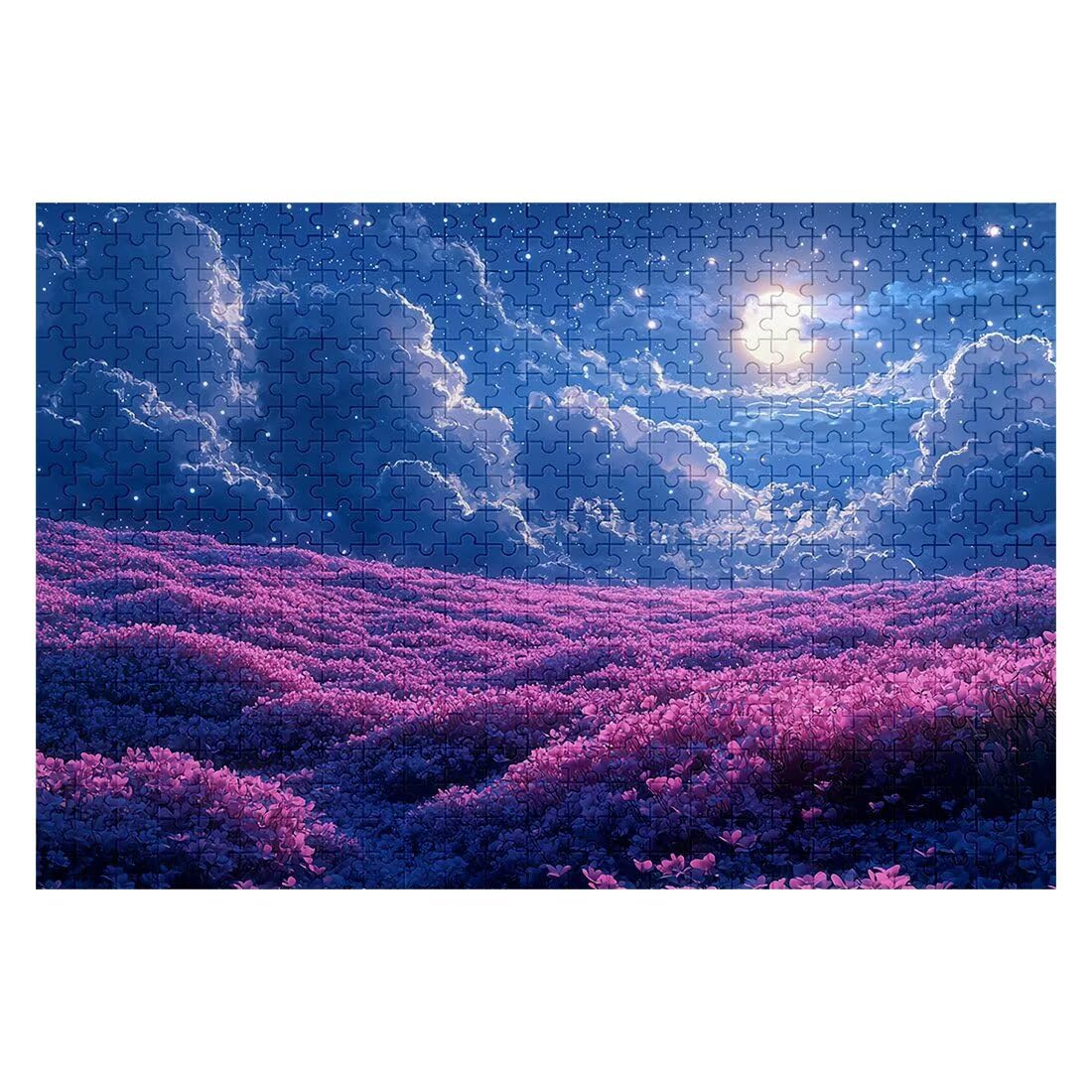 Puzzle 2000 elementów dla dorosłych kwiat, puzzle księżyc, niemożliwe puzzle z wykwintnym pudełkiem do pakowania, klasyczne drewniane puzzle gry edukacyjne na prezent dla kobiet, dekoracja domu -2230
