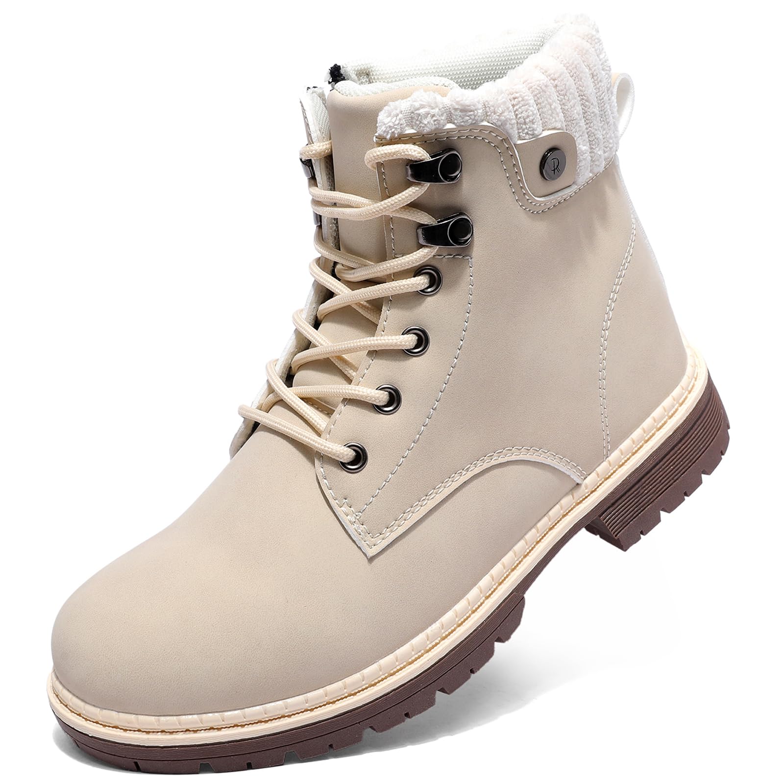 HODTOB Winterstiefel Damen Gefütterte Stiefel Warm Schneestiefel Wasserdicht Trekking-Schuhe Stiefeletten Outdoor Rutschfeste Wanderschuhe Winterboots Schneestiefel