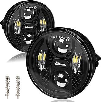 2PCS LED Fog Lights for 2006 2007 2008 2009 2010 2011 2012 2013 2014 Ford F150 Accessories, 40W Round Fog Light Assembly Kit, DOT Approved Bumper Driving White Light Fog Lamps, Faros Antiniebla