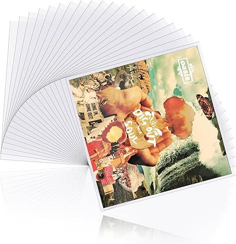 Miniatura 8 de Fundas de disco para discos de vinilo, 50 fundas de plástico transparente de 12 pulgadas para discos LP exteriores, 12.75 x 12.75 pulgadas,