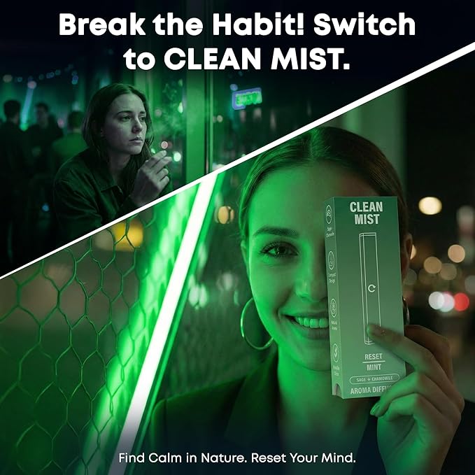 Difusor de Aromas TheCleanMist - Lápiz Difusor Portátil con Extractos de Menta miniatura 3