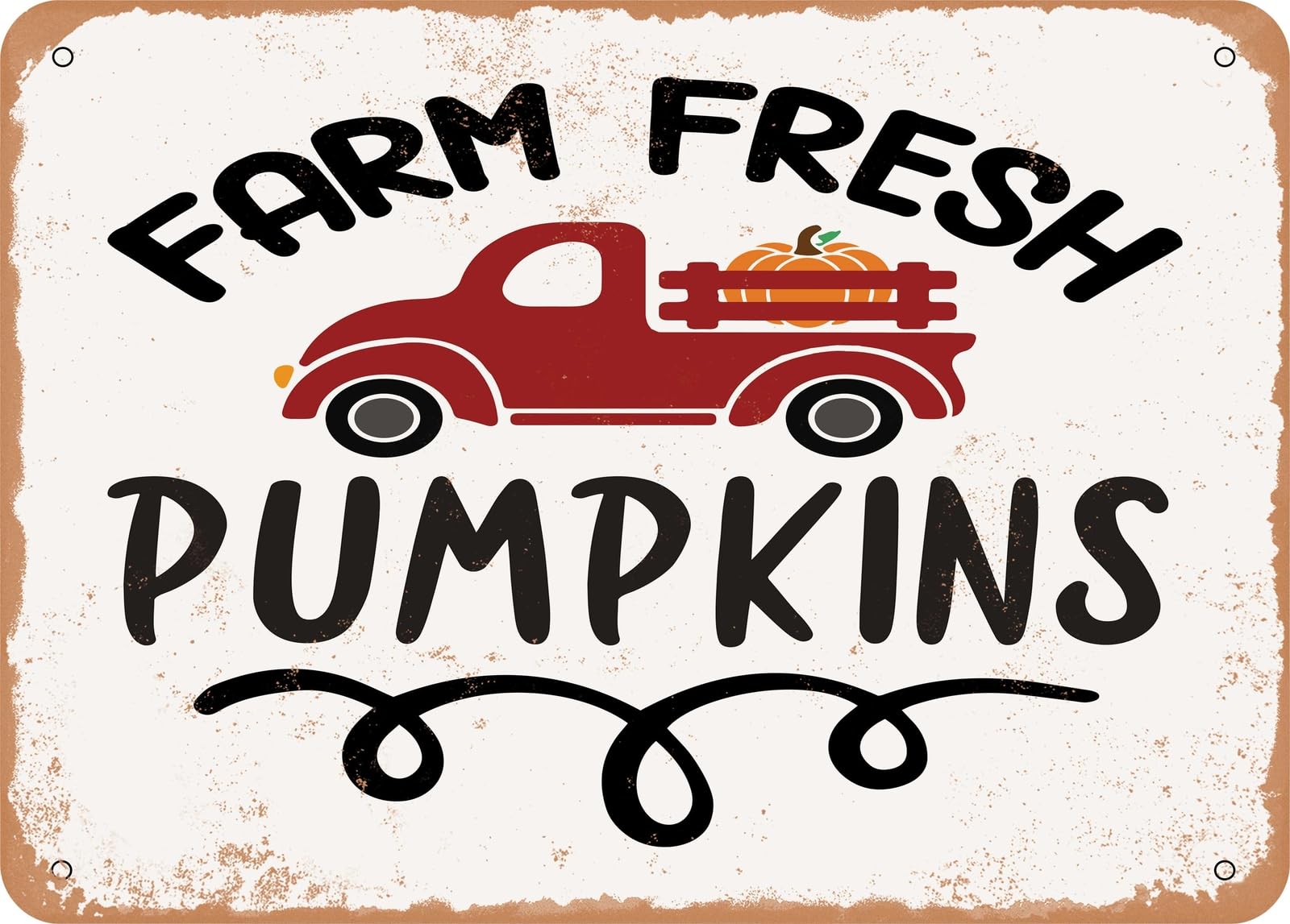 Miaomansenstore Metal Sign - Farm Fresh Pumpkins2-3 - Vintage Rusty Look Sign Home Decor