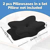 Vista 2 de BALAPET 2 Piezas de Funda de Almohada Cervical de Terciopelo, Funda de Almohada de Elasticidad Suave para Almohada Cervical Ergonómica, Fundas