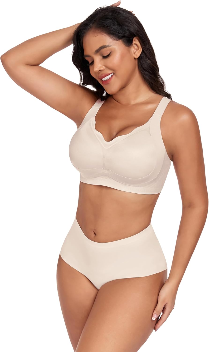 SHIJIALI Womens Wireless Bra Supportive Seamless Bras Full Coverage Push Up Comfortable No Underwire Tshirt Bras - Image 6