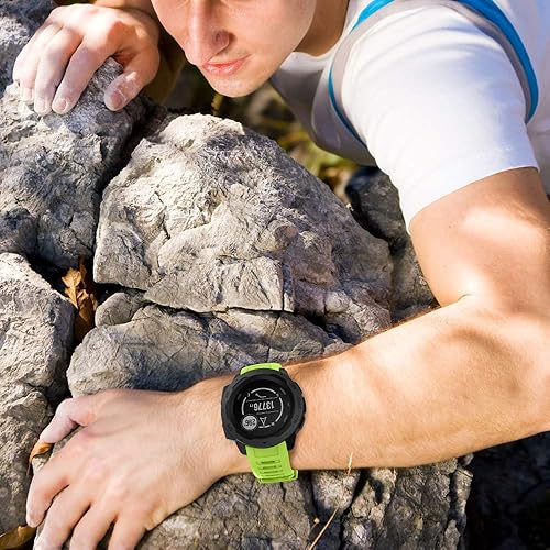 Miniatura 59 de NotoCity Instinct Band, Soft Silicone Replacement Watch Strap for Garmin Instinct 2/Solar Sports GPS Smartwatch With Adapter Tools Verde