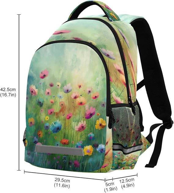 ATTX Waterproof Backpack with Colorful Flowers Painting Design - Ergonomic Daypack for Outdoor Hiking, Travel & Sports#6