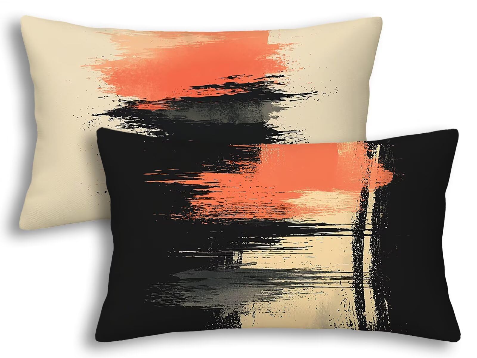 Taie oreiller 40x60 gris abstrait pour decoration salon chic et confort de lit