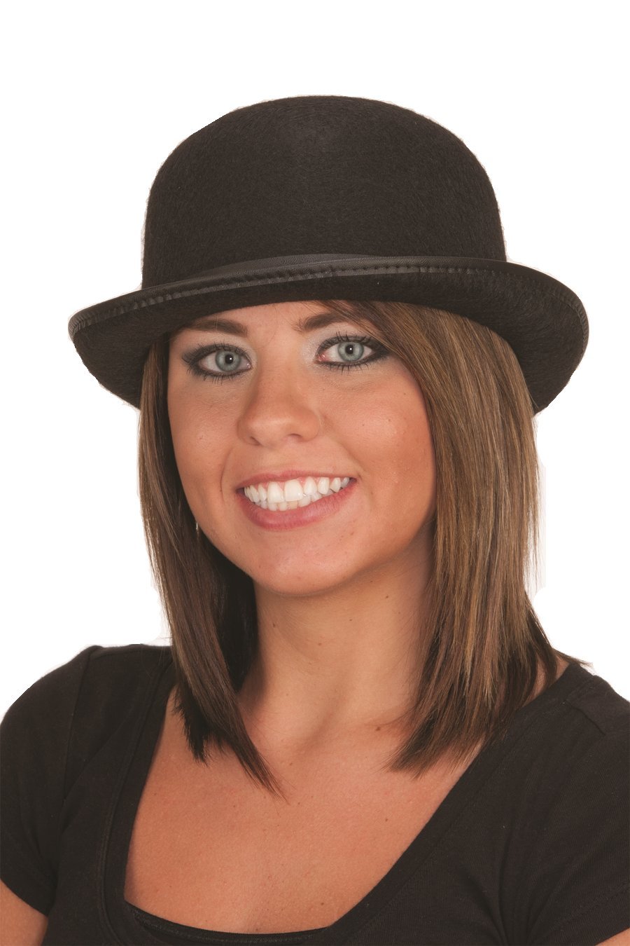 Jacobson Hat Company Men's Permalux High Crown Derby (5 Inch Tall), Black, Adult Large