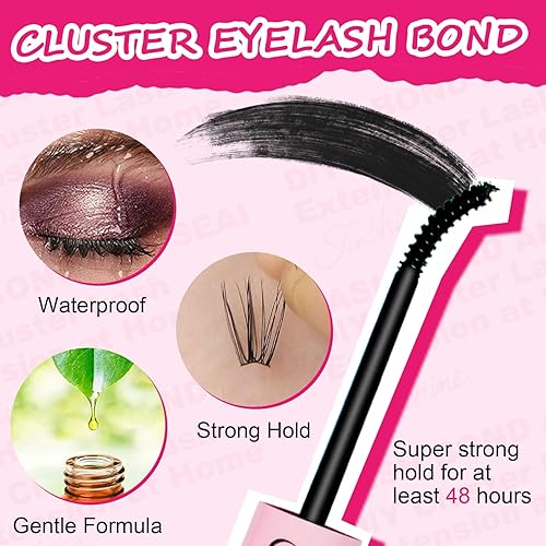 Miniatura 6 de Fenshine Adhesivo y sellado de pestañas, pegamento de pestañas en racimo para extensiones de pestañas individuales de bricolaje, adhesivo de