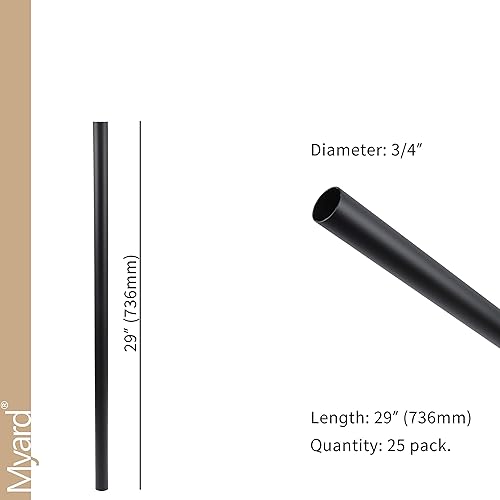 Miniatura 53 de Myard - Balaustres de aluminio para barandillas de terraza, porche, cerca Arco Facemount 32