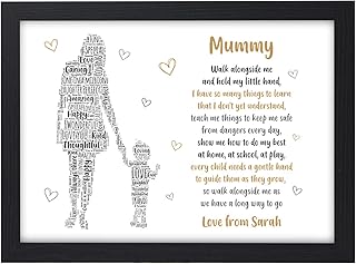 PERSONALISED Mummy and Children Poem Gifts - 1, 2 or 3 Children Designs - Birthday, Christmas Gifts for Mummy, Mum - Mothers Day Gifts for Mummy - Gifts for Mummy Mam Mom Nanny Granny ANY NAME