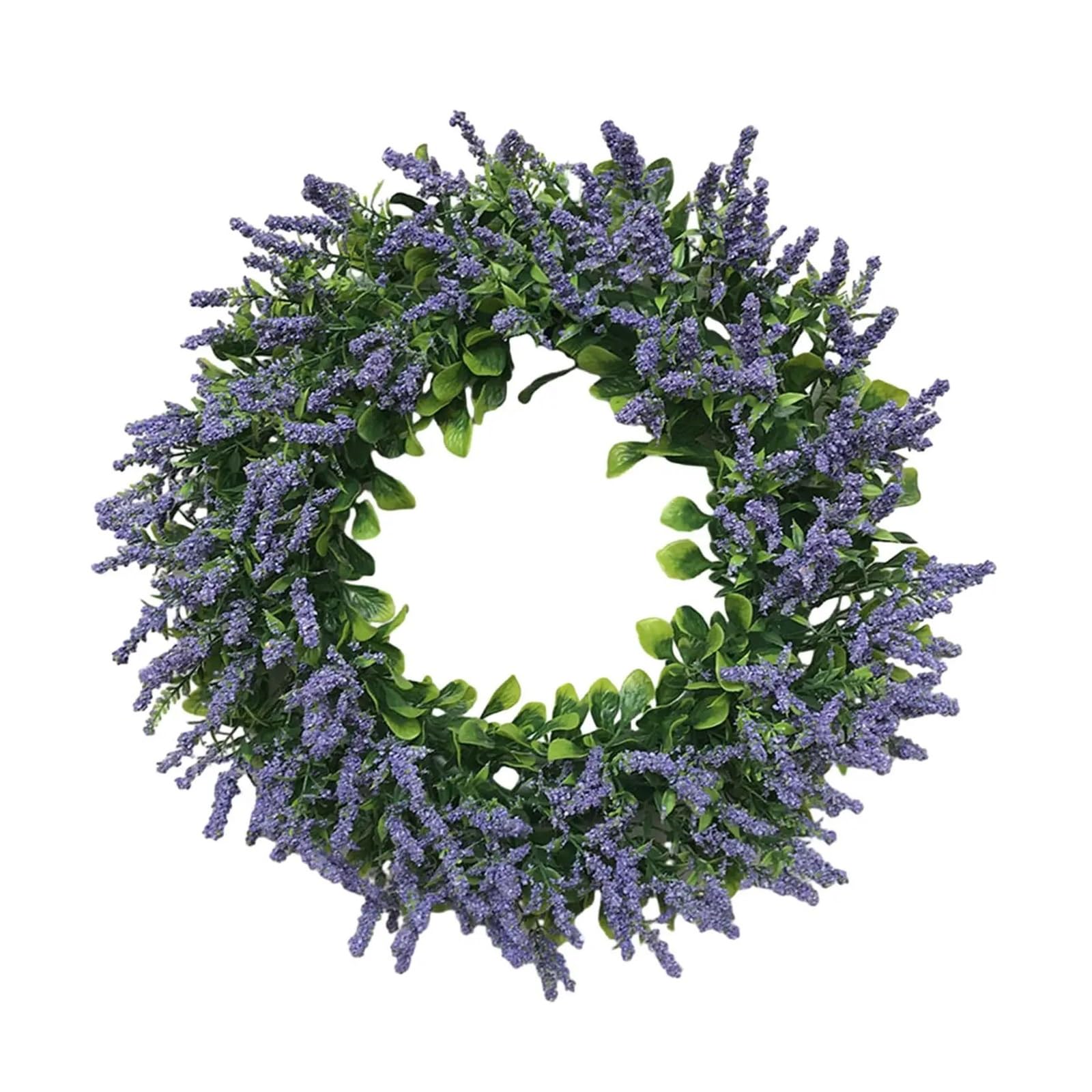 Summer Door Wreaths Outdoor Lavender Wreath For Front Door Hanging Greenery Leaves Ornament For Indoor Outdoor Celebration Farmhouse Holiday Wall