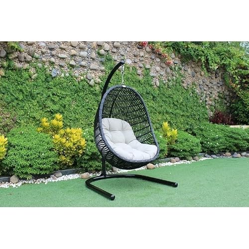 Renava Havana Outdoor Black & Beige Hanging Chair