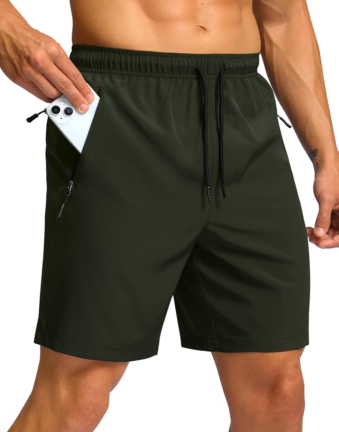 G Gradual Men's Hiking Shorts 7"/9" Lightweight Athletic Shorts for Men Quick Dry Stretch Casual Shorts with 3 Zipper Pockets