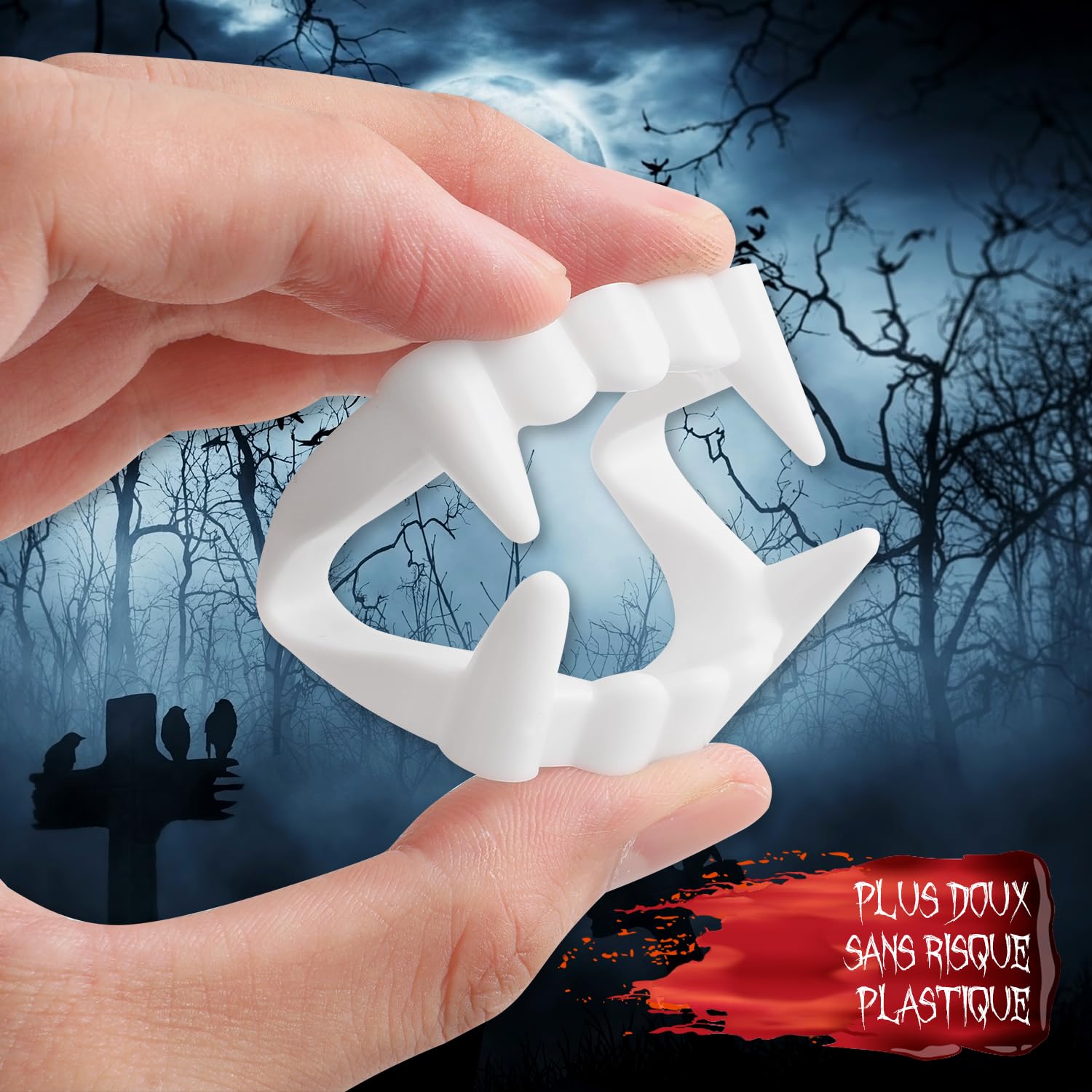 Dent Rétractable Pour Vampire Dents De Vampire Rétractables Pour Enfants 6-12 Ans - Halloween Deguisement Dracula - Pack 4 Dent De Vampire Enfant Amazon