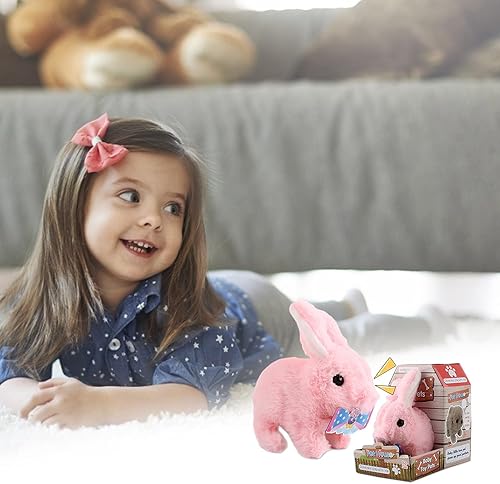 Miniatura 3 de Silklove - Juguete interactivo de peluche con pilas para conejo juguete interactivo peluche educativo lindo conejo para mascotas regalo para niños