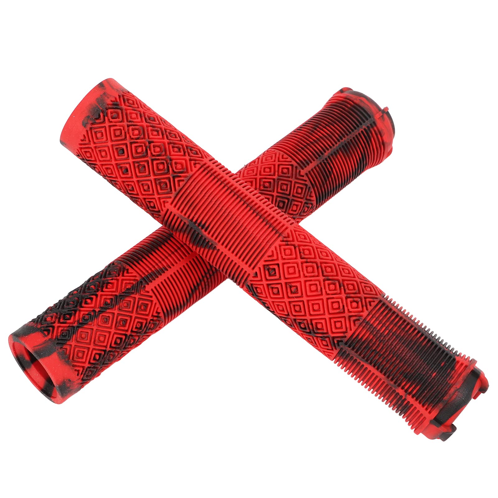 1Pair Bikes Handlebar Grips, TPE Rubber Bikes Handle Grips, Avoid Slip and for Long-Lasting Mountain Bikes Handle Bar Grips, Bikes Hand Bar End Grips for Standard 22 2mm(red)