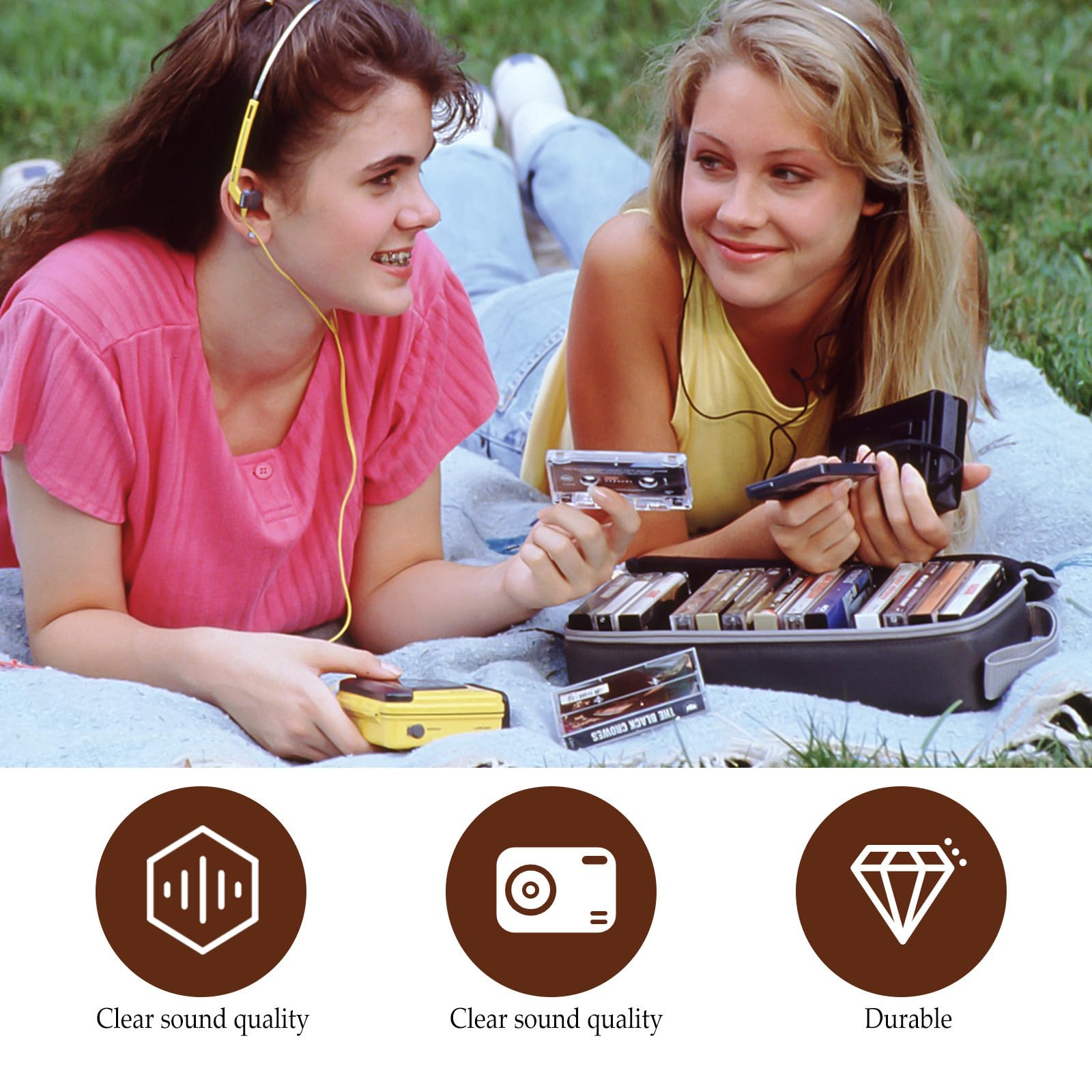 Dispositivo Portatile Convertitore Audio da Cassetta a MP3 Argento con Lettore USB e Alimentazione a Batterie 2 x AA, Adatto a Ufficio e Viaggi