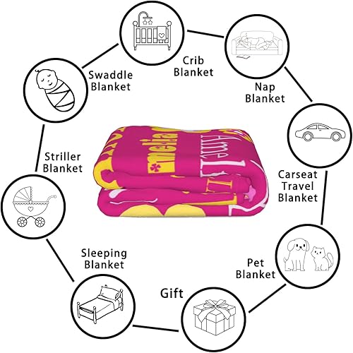 Miniatura 5 de Mantas personalizadas con nombre para niños y adultos, manta de bebé personalizada para niños y niñas, manta personalizada con nombre 30 x 40