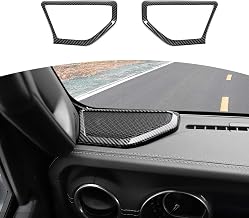 RT-TCZ for Jeep JL A Pillar Speaker Trim Cover for Jeep Wrangler JL JLU 2018+ for Gladiator JT 2020+ Carbon Fiber Interior Accessories 2pcs