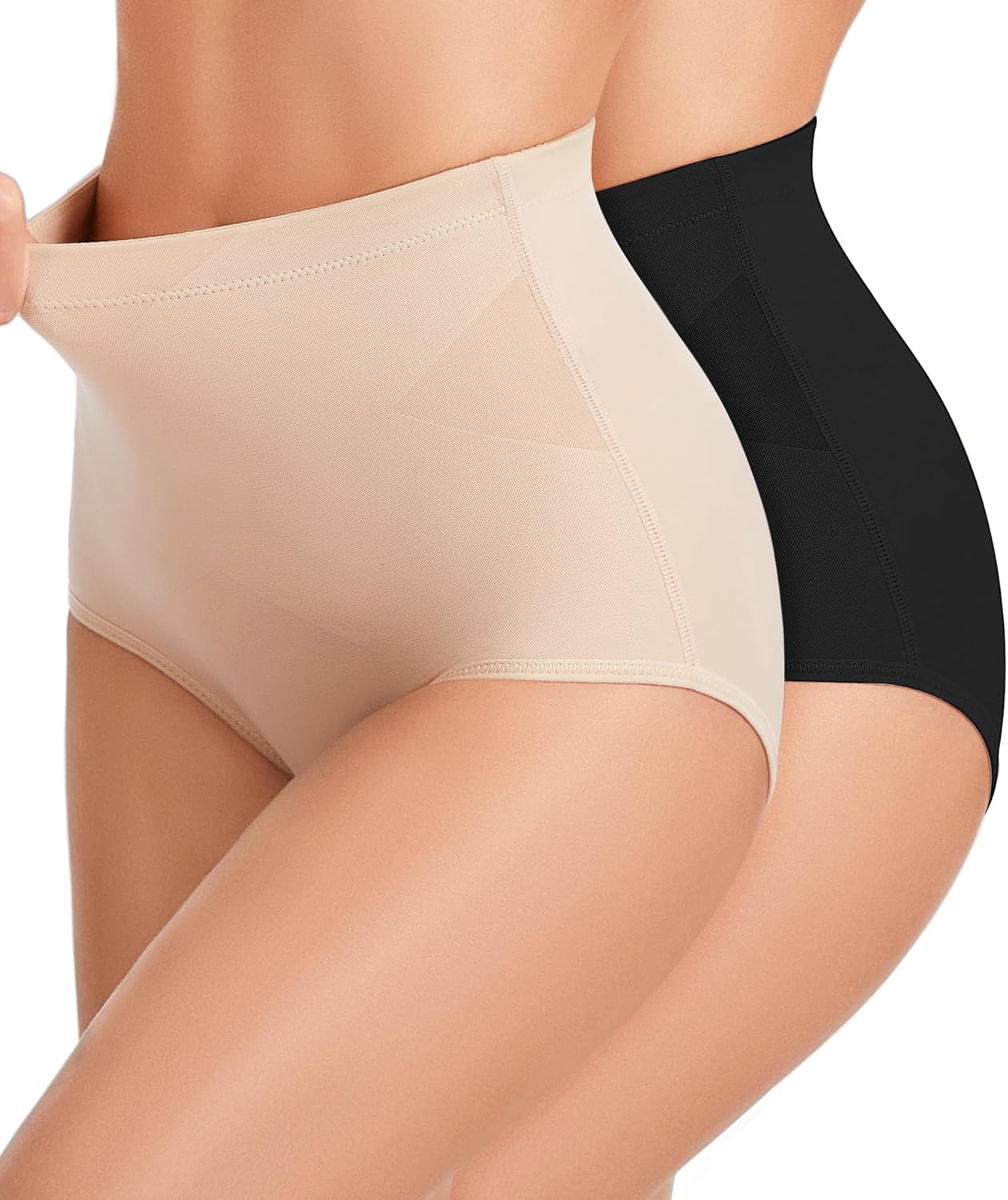 GYDEK Shapewear for Women Tummy Control Panties - Mid Body Shaper Seamless Briefs Compression Underwear Soft Girdle Panty