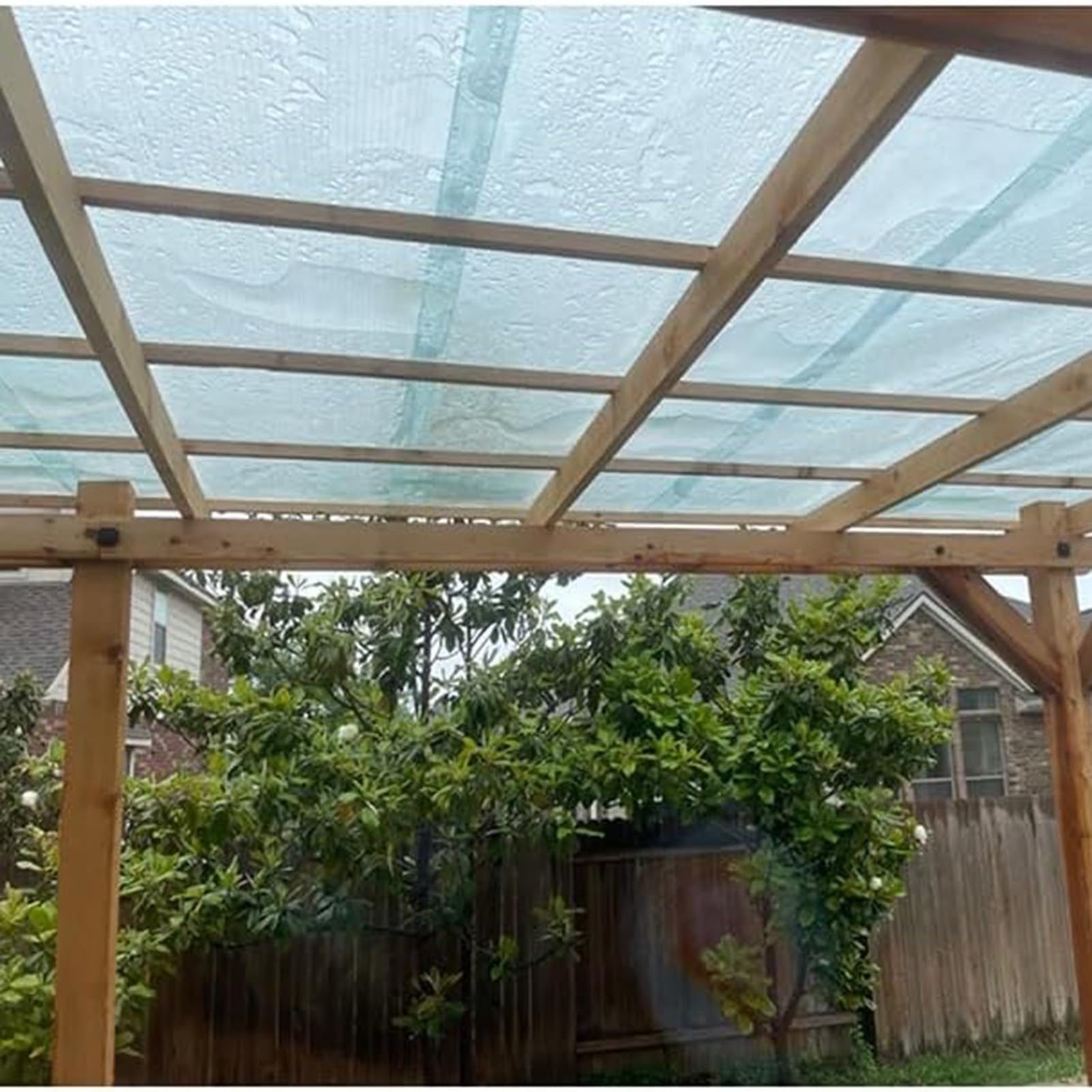 Paneles de techo de policarbonato corrugado transparente de 0,8 mm, panel de repuesto ideal para techos de cobertizos de jardín (0,5 x 1 m)