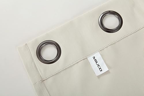 Miniatura 5 de Miuco paneles de cortina de oscurecimiento con arandelas, cortinas opacas con textura para salón, juego de 2