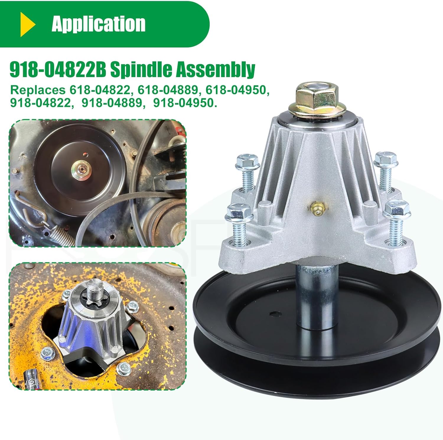 2 Pack Greased 918-04822B Spindle Assembly Kit with dler Pulley 954-04060C Belt 783-06424A-0637 Deck Belt Cover and Deck Wash Kit Replaces 918-04822A for Craftsman 42 inch LT1500 LT2000 Decks