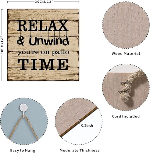 Miniatura 2 de Placa de madera estética para colgar en la pared, placa decorativa de madera para colgar en la pared, placa de pared de madera de campo para sala de