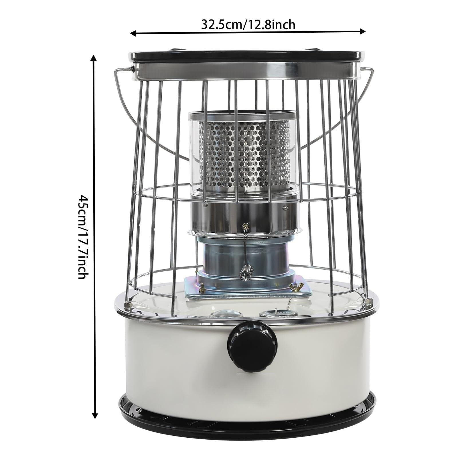 Chauffage au kérosène portable 6 L pour intérieur et extérieur avec bouton de réglage de la température pour le camping et la maison