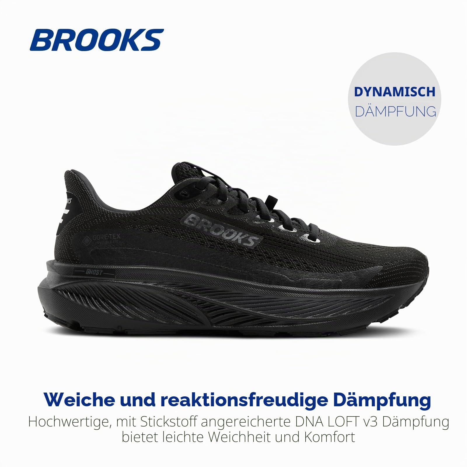 Brooks Ghost 17 GTX Damen Laufschuhe Joggingschuhe Coconut/Oyster/Blue