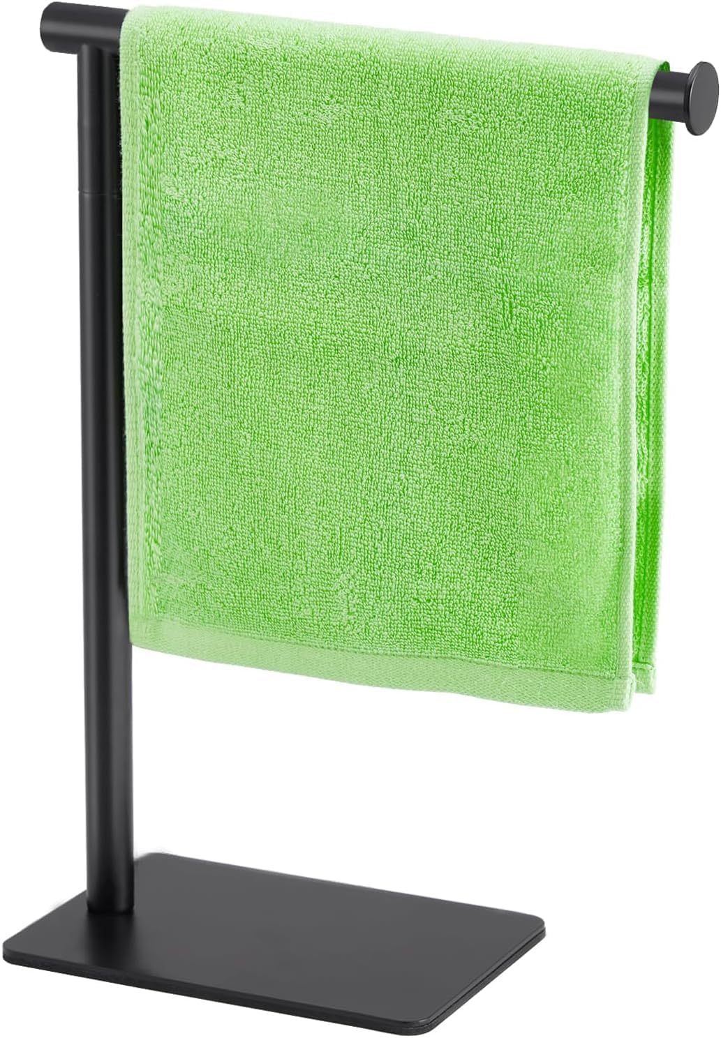 Stand Wallah Hand Towel Holder for Bathroom, T-Shape Free Standing Towel Bar Rack Stand, Matte Black Hand Towel Rack for Bathroom Kitchen Vanity Countertop-image-9